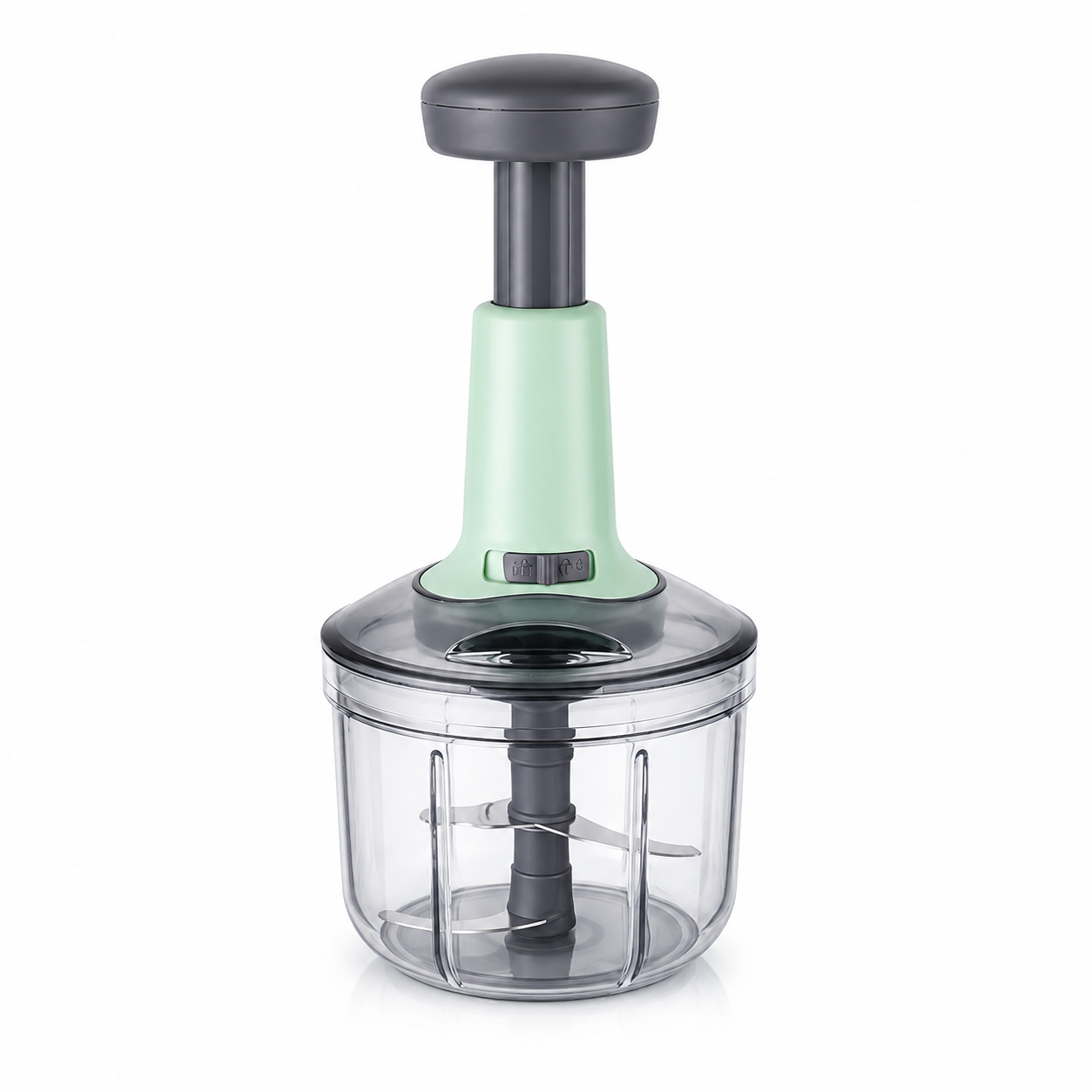 Houseify SwiftChop 900ml Manual Food Chopper | Stainless Steel Hand Press Vegetable Cutter for Onion, Tomato, Potato, Garlic & Fruits